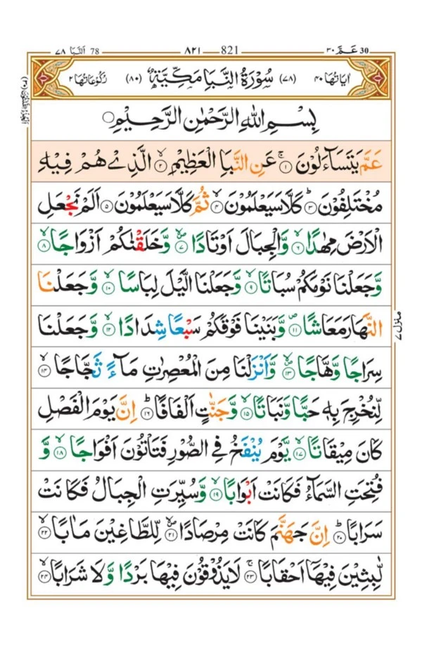 13 Line Tajweed Quran Para 1 to 30 - Colour coded PDF