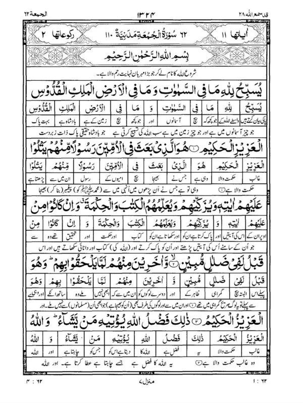 Quran Word to Word Urdu Translation