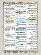 The Holy Quran Colour Coded Arabic Text and Transliteration with English Translation