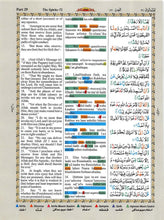The Holy Quran Colour Coded Arabic Text and Transliteration with English Translation