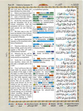 The Holy Quran Colour Coded Arabic Text and Transliteration with English Translation