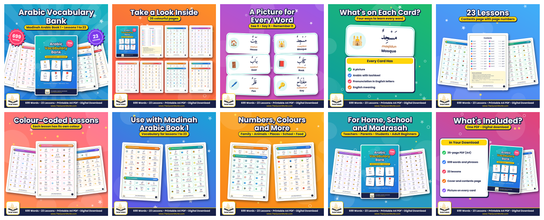 Arabic Vocabulary Bank Book 1 – 699 Words with Pictures for Madinah Arabic Book 1 (Printable PDF)