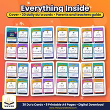 Ramadan Dua Cards – 30 Days of Duas, Printable A4 PDF with Arabic, Transliteration and English