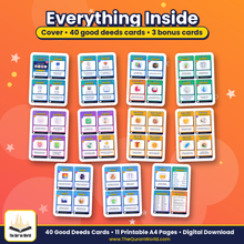 My Good Deeds Cards – 40 Printable Islamic Flashcards for Kids (A4 PDF)