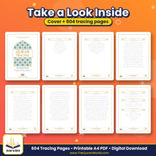 Quran Tracing Workbook – Printable Arabic Handwriting Practice, 604 A4 Pages (PDF)