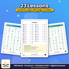 Arabic Vocabulary Bank Book 1 – 699 Words with Pictures for Madinah Arabic Book 1 (Printable PDF)
