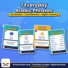 My Good Deeds Cards – 40 Printable Islamic Flashcards for Kids (A4 PDF)