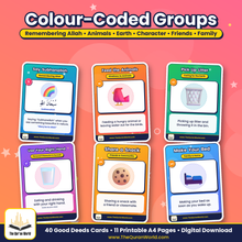 My Good Deeds Cards – 40 Printable Islamic Flashcards for Kids (A4 PDF)