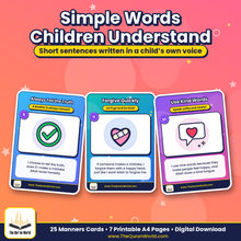 Good Manners Flashcards for Kids – 25 Islamic Manners and Daily Sunnah Cards, Printable A4 PDF