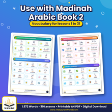 Arabic Vocabulary Bank Book 2 – 1,572 Words with Pictures for Madinah Arabic Book 2 (Printable PDF)