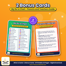 My Daily Dua Flashcards for Kids – 29 Everyday Duas, Printable A4 PDF with Arabic, Transliteration and English