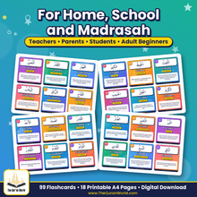 99 Names of Allah Flashcards – Printable Arabic & English PDF for Children