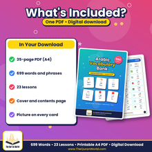 Arabic Vocabulary Bank Book 1 – 699 Words with Pictures for Madinah Arabic Book 1 (Printable PDF)